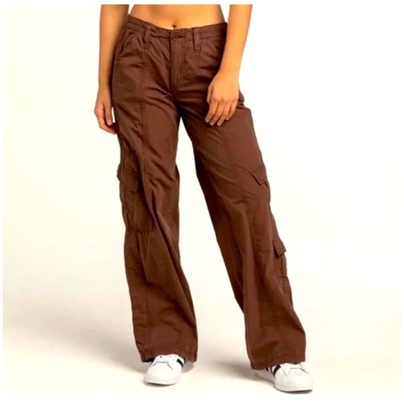 Urban Outfitters BDG Y2K Cargo Pants in Brown Size Medium - Picture 1 of 10